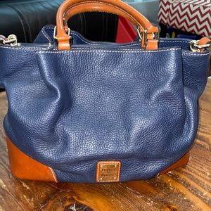 Navy and brown Dooney & Bourke bag